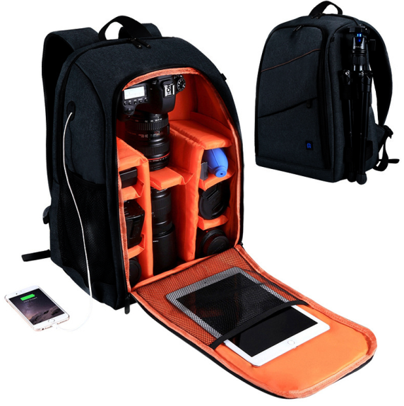 PULUZ Outdoor Camera Backpack - Professional storage for sports essentials. Comfortable handles, spacious, waterproof, and wear-resistant. Ideal for DSLR, lenses, and accessories. Multiple pockets for organization. Perfect for outdoor adventures.