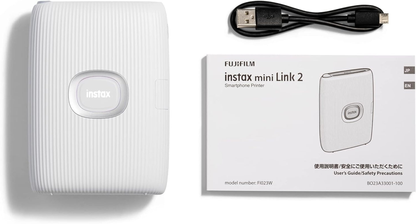 Instax FujiFilm Mini Link 2 Instant Printer (Clay White)